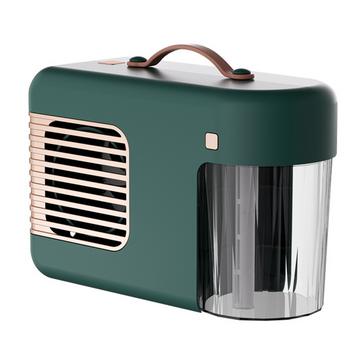 Radiateur soufflant 500w humidificateur d'air avec 450ml réservoir d'eau séparé éclairage d'ambiance et intermittent pulvérisation